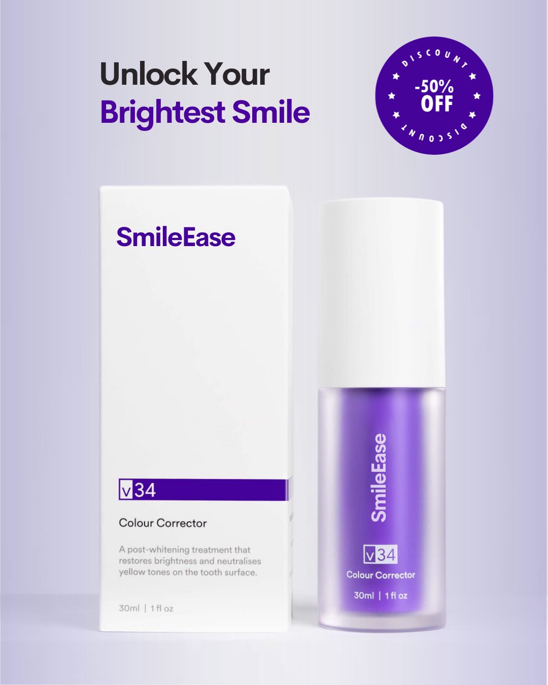 Smile ease v34™ διόρθωση χρώματος για δόντια